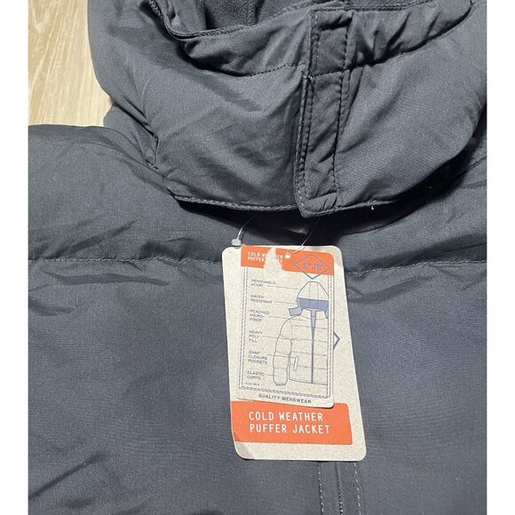 NWT St. John’s Bay Gray Cold Weather Puffer Jacket - Men Size L - Picture 5 of 16